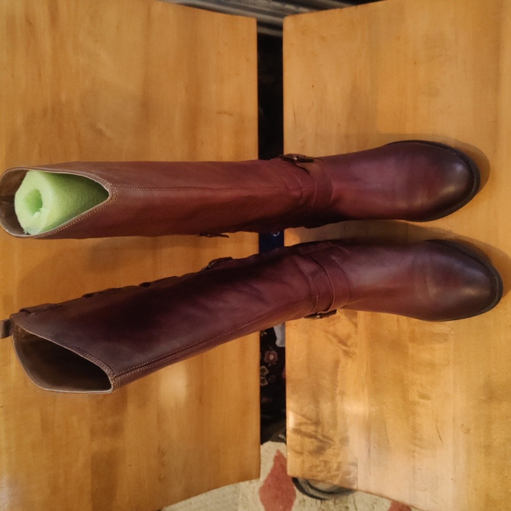 Arturo Chaing Italian Made Elsie Riding Boots Size 8.5 Brown With Box - Picture 4 of 13